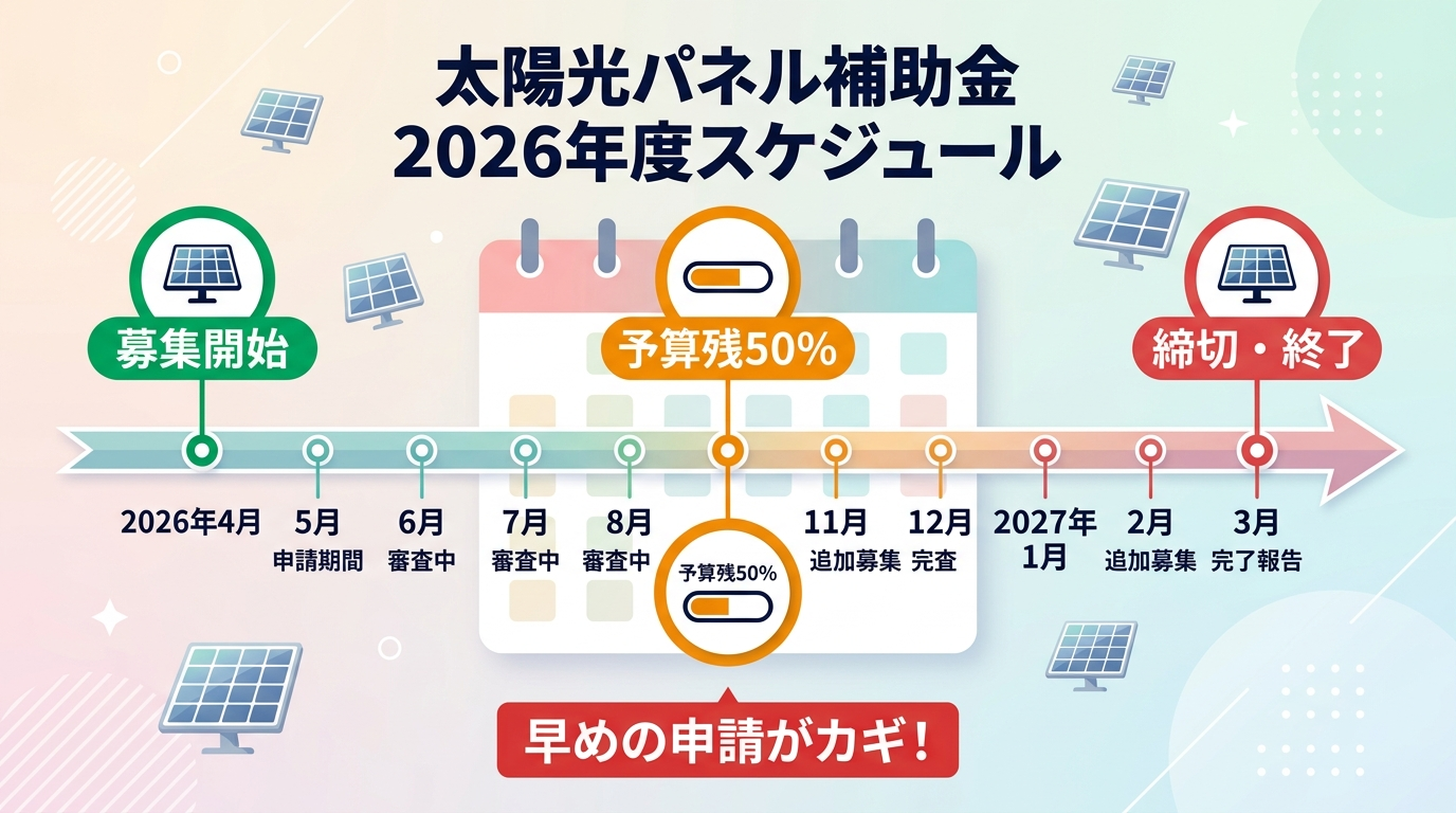 太陽光パネル補助金はいつまで?2026年度の申請締切と終了時期を徹底予測