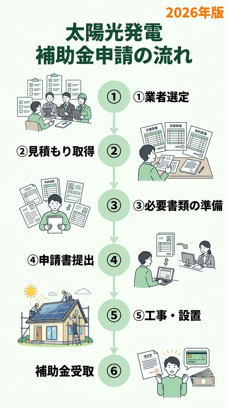 太陽光発電の補助金申請2026|必要書類・流れ・条件を初心者向けに完全解説
