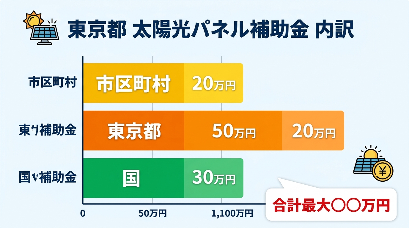 太陽光パネル補助金 東京都2026|都独自の上乗せ額・申請条件・必要書類をわかりやすく解説