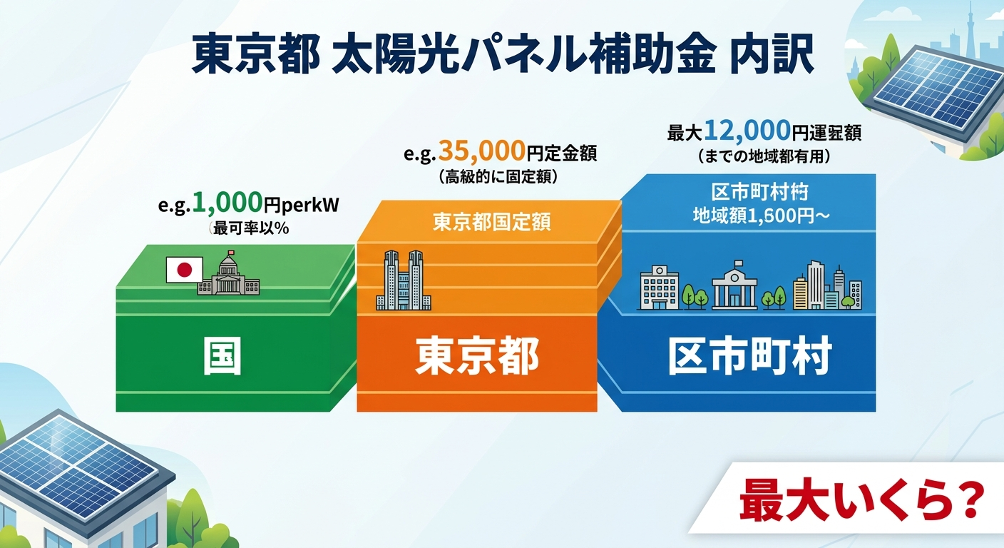 太陽光パネル補助金 東京都2026|都独自の上乗せ額・対象条件・申請手順を完全ガイド