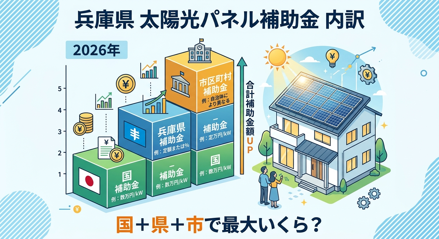 兵庫県 太陽光パネル補助金2026|申請方法・条件・金額まとめ